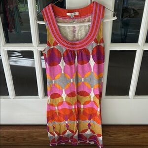 Boden Pink and Purple Sleeveless Scoop Neck Midi Dress 🌿